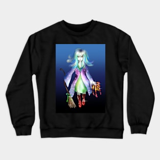 Young witch with fire magic manga Crewneck Sweatshirt